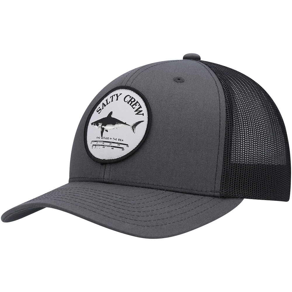 Men's Salty Crew Charcoal/Black Bruce Retro Trucker Snapback Hat