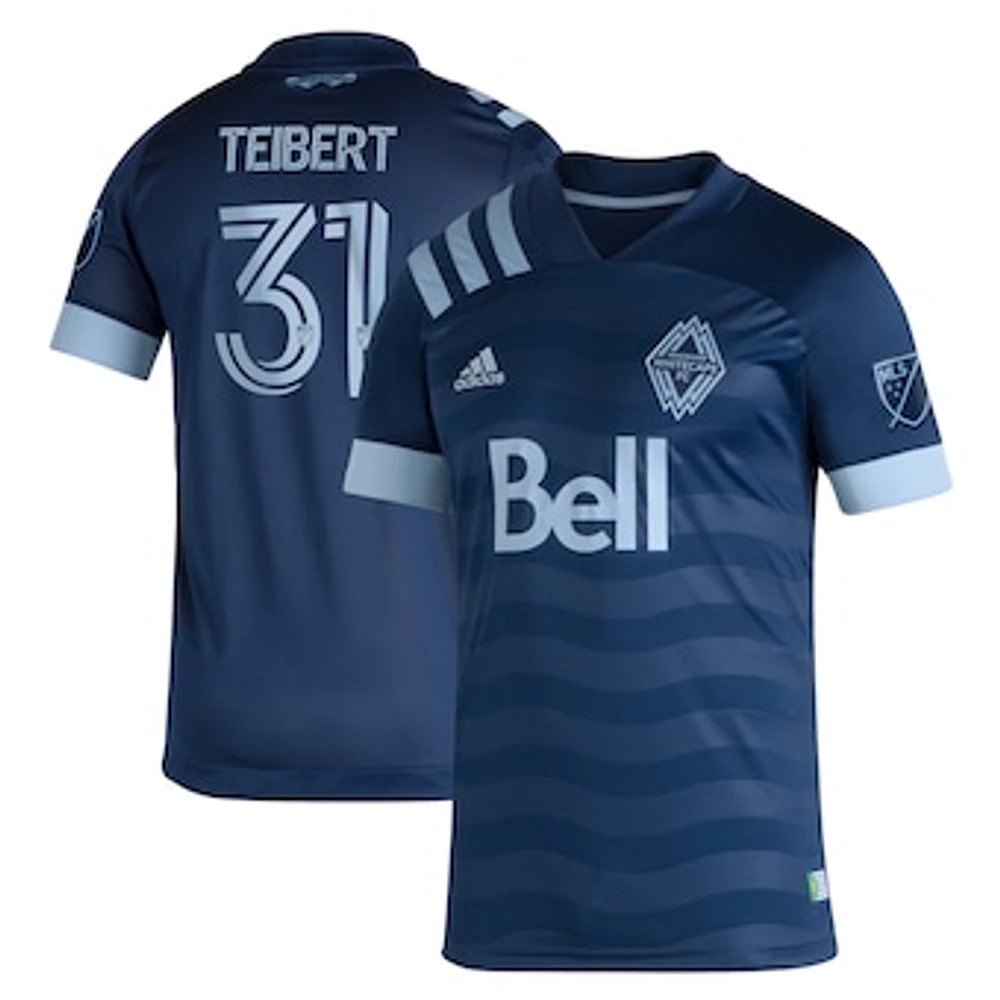 Men's adidas Russell Teibert Navy Vancouver Whitecaps FC 2020 Secondary - Authentic Jersey