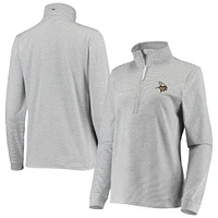 Women's Vineyard Vines Heather Gray Minnesota Vikings Sankaty Shep Half-Zip Pullover Top