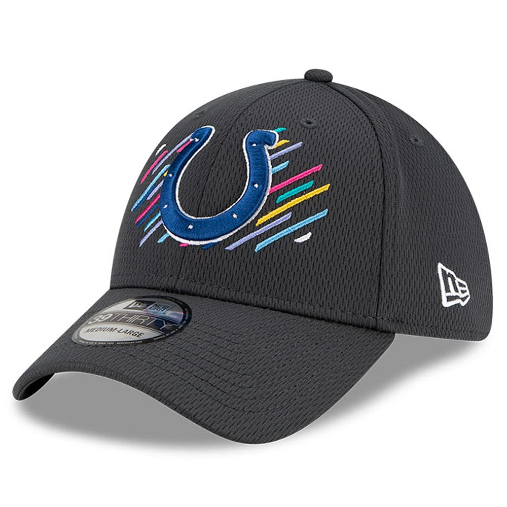 Men's New Era Charcoal Indianapolis Colts 2021 NFL Crucial Catch - 39THIRTY Flex Hat