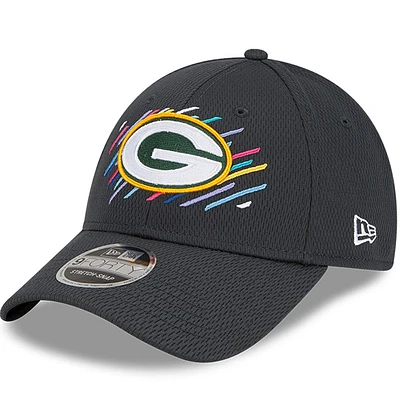 Men's New Era Charcoal Green Bay Packers 2021 NFL Crucial Catch - 9FORTY Adjustable Hat