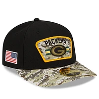 Men's New Era Black/Camo Green Bay Packers 2021 Salute To Service Low Profile 59FIFTY Fitted Hat