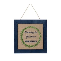 FOCO New York Yankees 12'' Double-Sided Burlap Sign