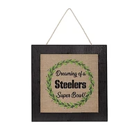 FOCO Pittsburgh Steelers 12'' Double-Sided Burlap Sign