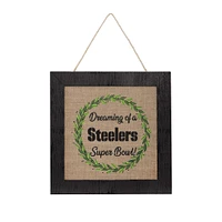 FOCO Pittsburgh Steelers 12'' Double-Sided Burlap Sign