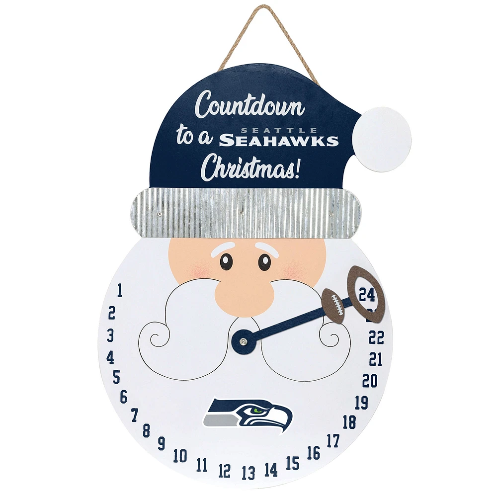 FOCO Seattle Seahawks Countdown Santa Sign