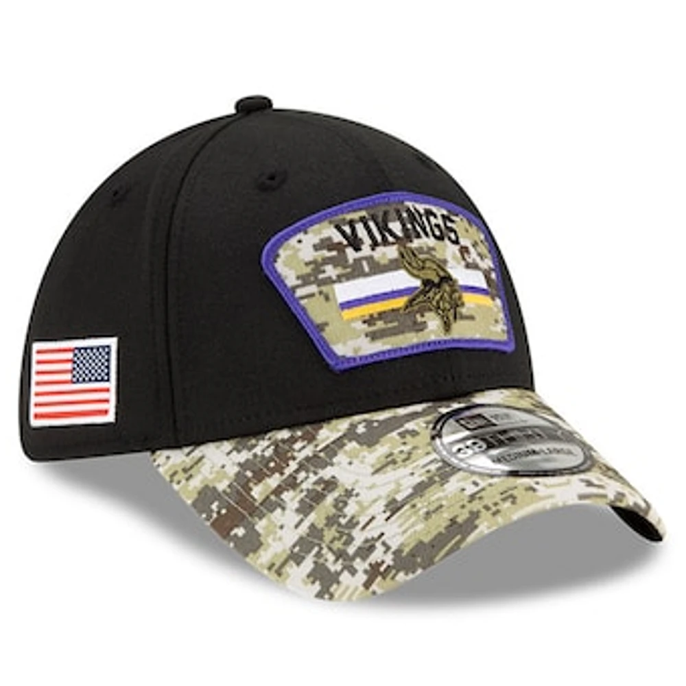 Men's New Era Black/Camo Minnesota Vikings 2021 Salute To Service