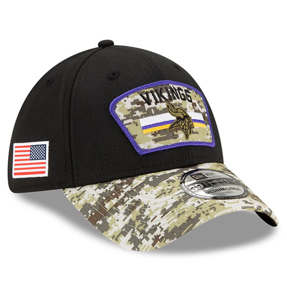 Men's New Era Black/Camo Minnesota Vikings 2021 Salute To Service