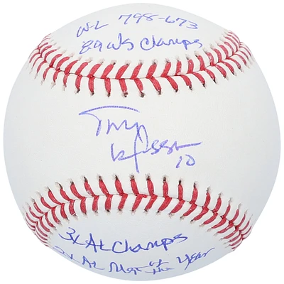 Tony La Russa Athletics Autographed Baseball with Multiple Inscriptions - Limited Edition of 20