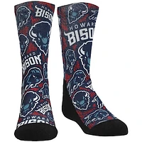 Youth Rock Em Socks Howard Bison Logo Sketch Crew Socks