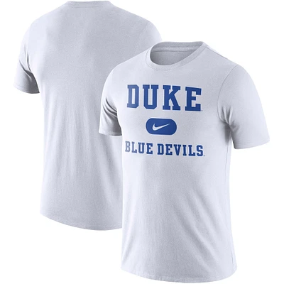 Men's Nike White Duke Blue Devils Team Arch T-Shirt