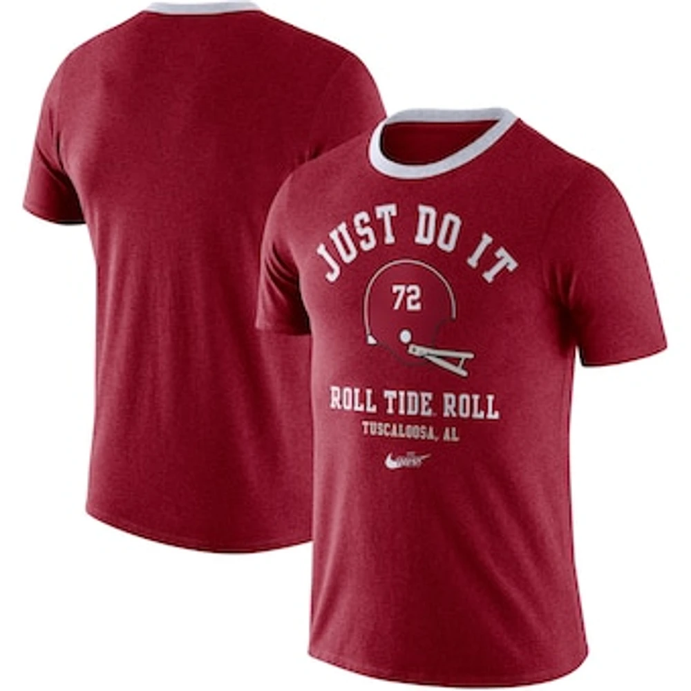 Men's Nike Crimson Alabama Tide Vault Helmet Team Tri-Blend T-Shirt