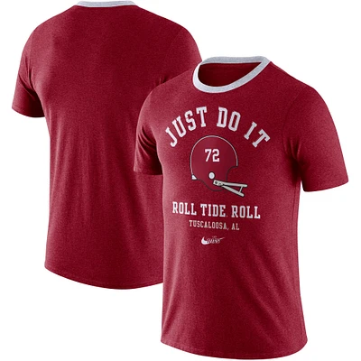 Men's Nike Crimson Alabama Tide Vault Helmet Team Tri-Blend T-Shirt