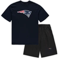 Men's Concepts Sport Navy/Heathered Charcoal New England Patriots Big & Tall T-Shirt Shorts Set