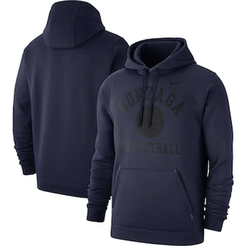 Men's Nike Navy Gonzaga Bulldogs Basketball Club Fleece Pullover Hoodie