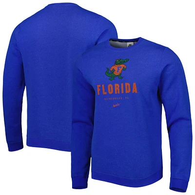 Men's Nike Royal Florida Gators Vault Stack Club Fleece Pullover Sweatshirt