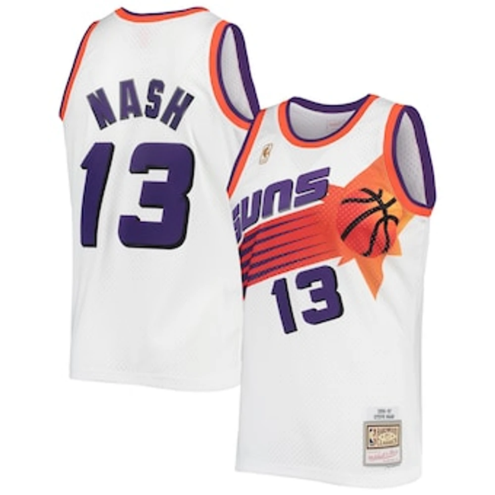 Men's Mitchell & Ness Steve Nash White Phoenix Suns 2001/02 Hardwood Classics Swingman Jersey