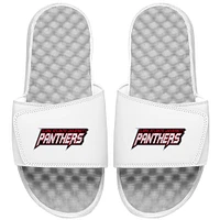 Men's ISlide White Clark Atlanta Panthers Logo Slide Sandals