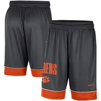 Men's Nike Charcoal/Orange Clemson Tigers Fast Break Performance Shorts