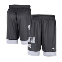 Men's Nike Charcoal/White Michigan State Spartans Fast Break Shorts