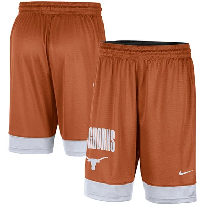 Men's Nike Texas Orange/White Texas Longhorns Fast Break Performance Shorts