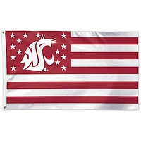 WinCraft Washington State Cougars 3' x 5' Stars & Stripes One-Sided Flag