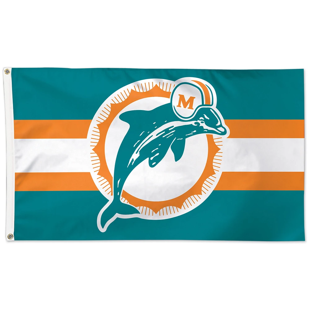 WinCraft Miami Dolphins 3' x 5' Historic Logo One-Sided Flag