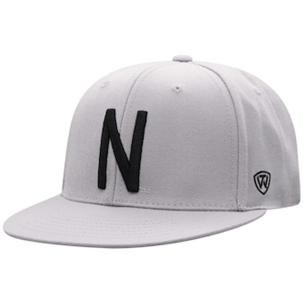 Men's Top of the World Gray Nebraska Huskers Fitted Hat