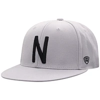 Men's Top of the World Gray Nebraska Huskers Fitted Hat