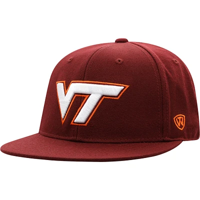 Men's Top of the World Maroon Virginia Tech Hokies Team Color Fitted Hat