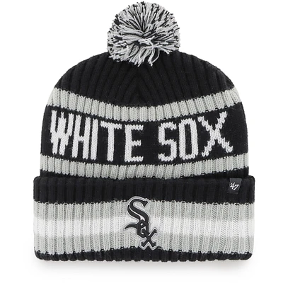 Men's '47 Black Chicago White Sox Bering Cuffed Knit Hat with Pom