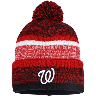 Men's '47 Red Washington Nationals Northward Cuffed Knit Hat with Pom