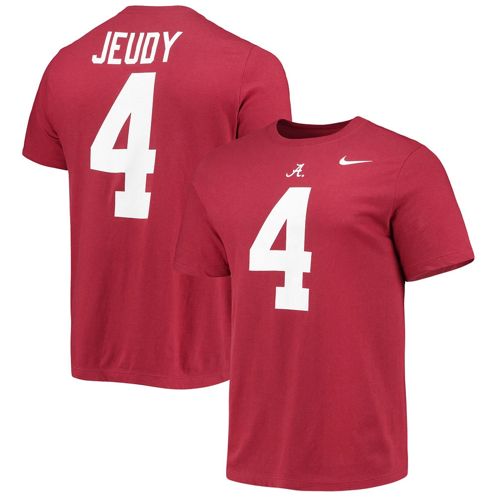 Men's Nike Jerry Jeudy Crimson Alabama Tide Alumni Name & Number T-Shirt