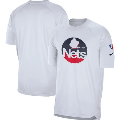 Men's Nike White Brooklyn Nets 2021/22 City Edition Pregame Warmup Shooting T-Shirt