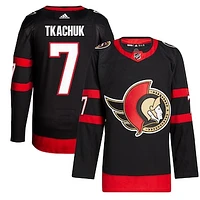 Men's adidas Brady Tkachuk Black Ottawa Senators Home Primegreen Authentic Jersey