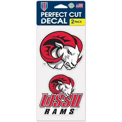 WinCraft Winston-Salem State Rams 2-Pack 4'' x 8'' Perfect Cut Decal Set