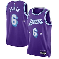 Men's Nike LeBron James Purple Los Angeles Lakers 2021/22 Swingman Jersey - City Edition