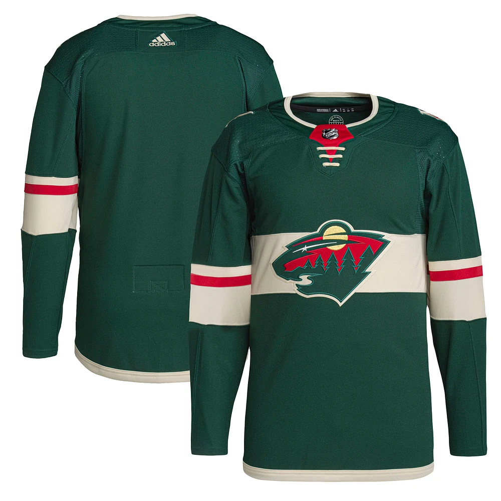 Men's adidas Green Minnesota Wild Home - Authentic Primegreen Jersey