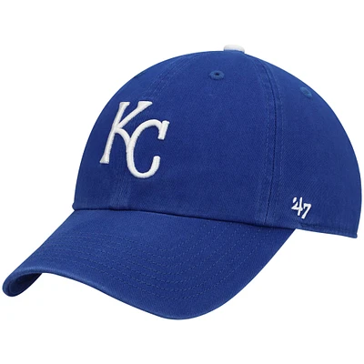 Youth '47 Royal Kansas City Royals Team Logo Clean Up Adjustable Hat