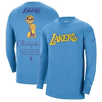 Men's Nike Powder Blue Los Angeles Lakers 2021/22 City Edition Courtside Heavyweight Moments Long Sleeve T-Shirt