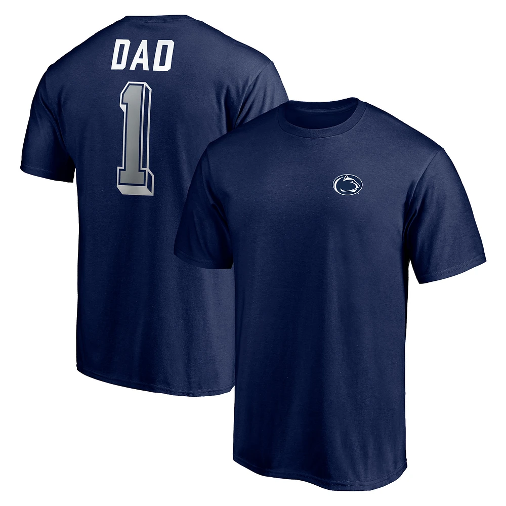 Men's Navy Penn State Nittany Lions Number One Dad T-Shirt