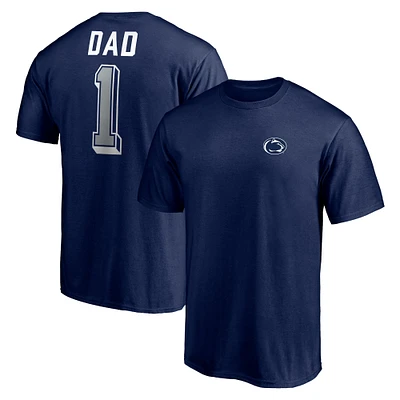 Men's Navy Penn State Nittany Lions Number One Dad T-Shirt