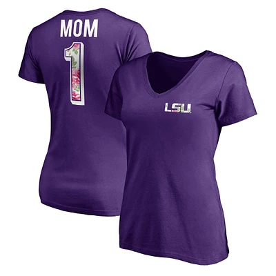 Women's LSU Tigers Mother's Day Logo V-Neck T-Shirt