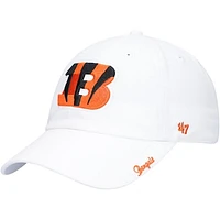 Women's '47 White Cincinnati Bengals Team Miata Clean Up Adjustable Hat