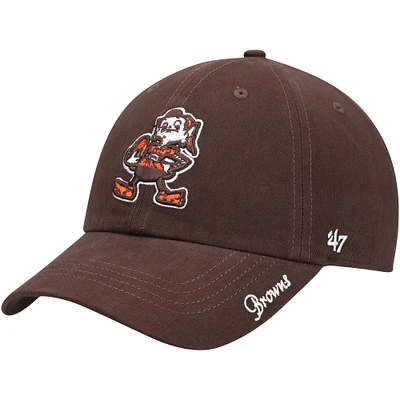 Women's '47 Brown Cleveland Browns Brownie The Elf Miata Clean Up Legacy Adjustable Hat