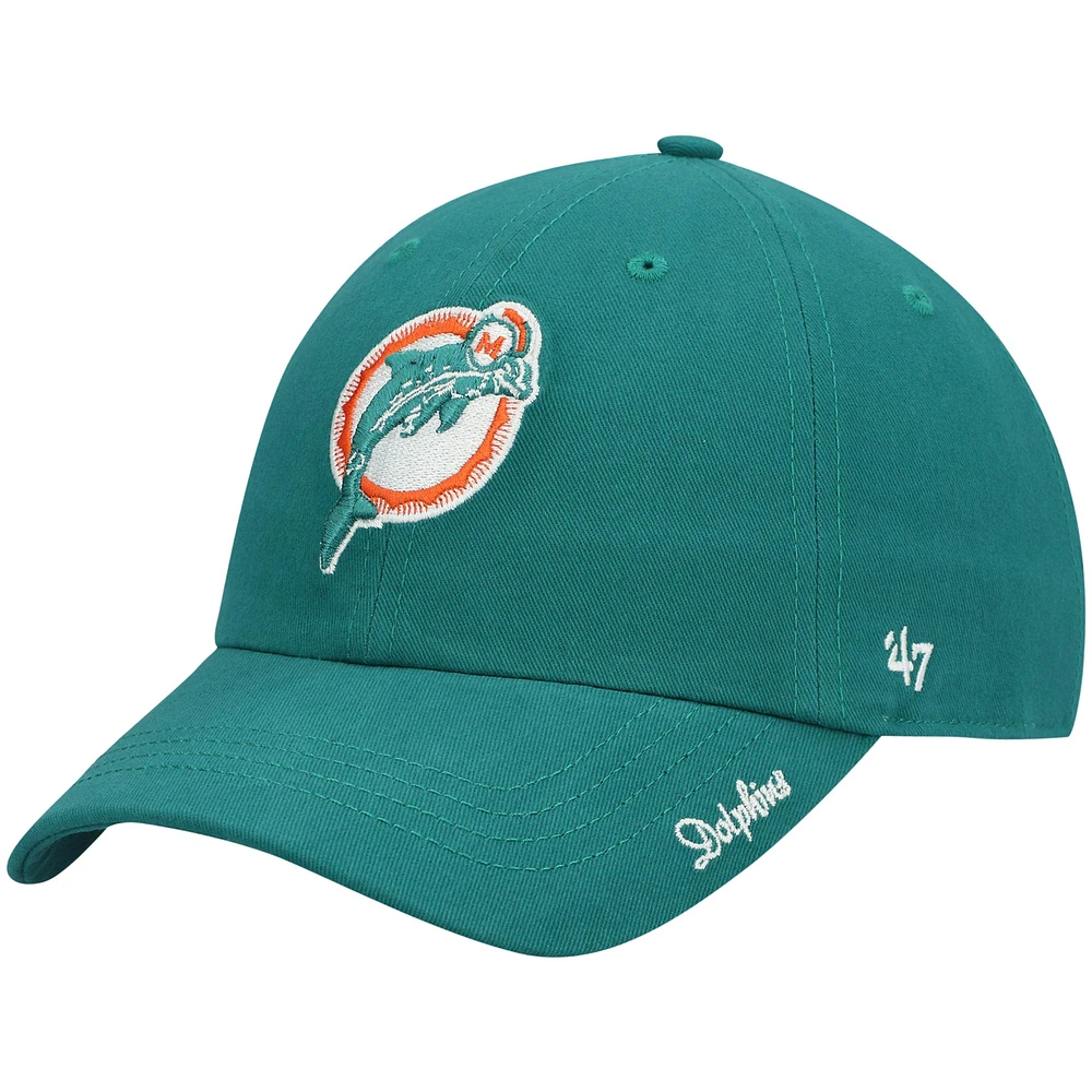 Women's '47 Aqua Miami Dolphins Miata Clean Up Legacy Adjustable Hat