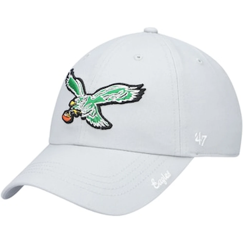 Women's '47 Gray Philadelphia Eagles Miata Clean Up Legacy Adjustable Hat