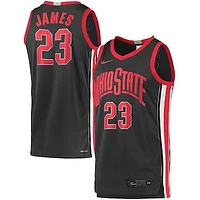 Men's Nike LeBron James Charcoal Ohio State Buckeyes Limited Basketball Jersey