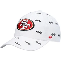 Women's '47 White San Francisco 49ers Team Confetti Clean Up Adjustable Hat