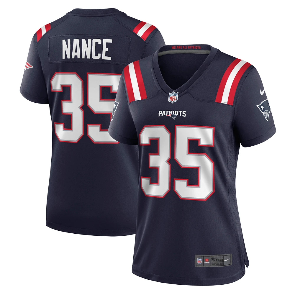 Women's Nike Jim Nance Navy New England Patriots Retired Player Jersey